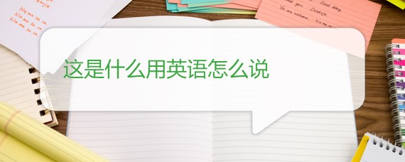 这是什么用英语怎么说