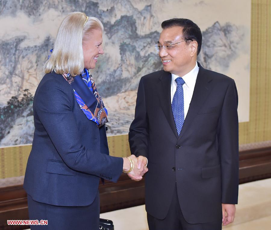 李克强会见Ginni Rometty