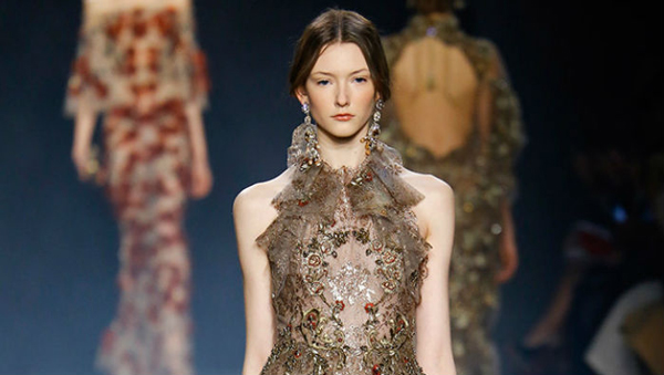 Feathers festoon Michael Kors collection