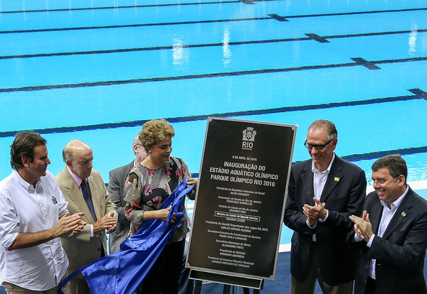 Aquatics Stadium unveiled by Dilma Rousseff