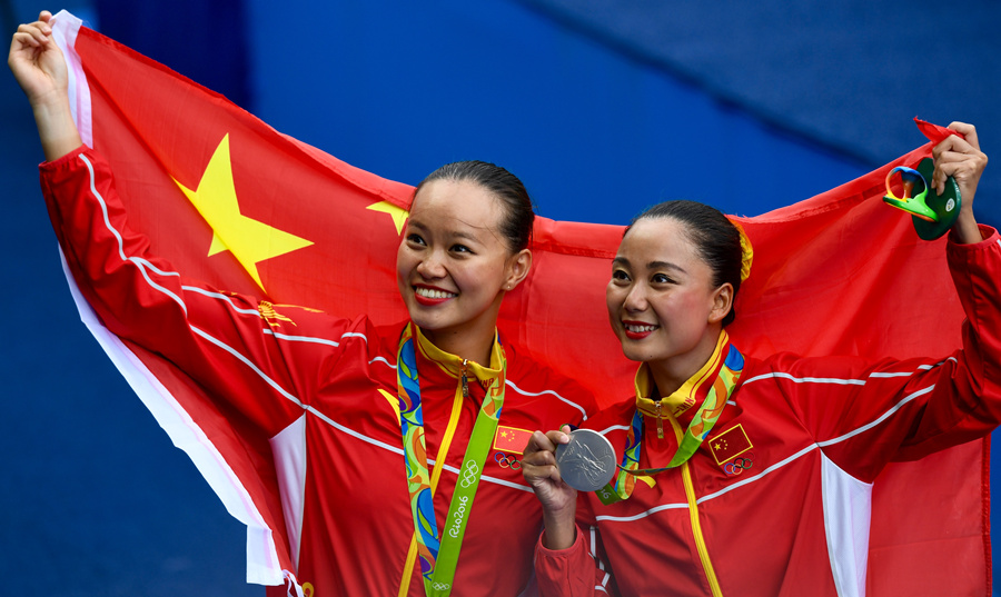 China takes duet synchro<em></em>nized swimming silver at Rio Games