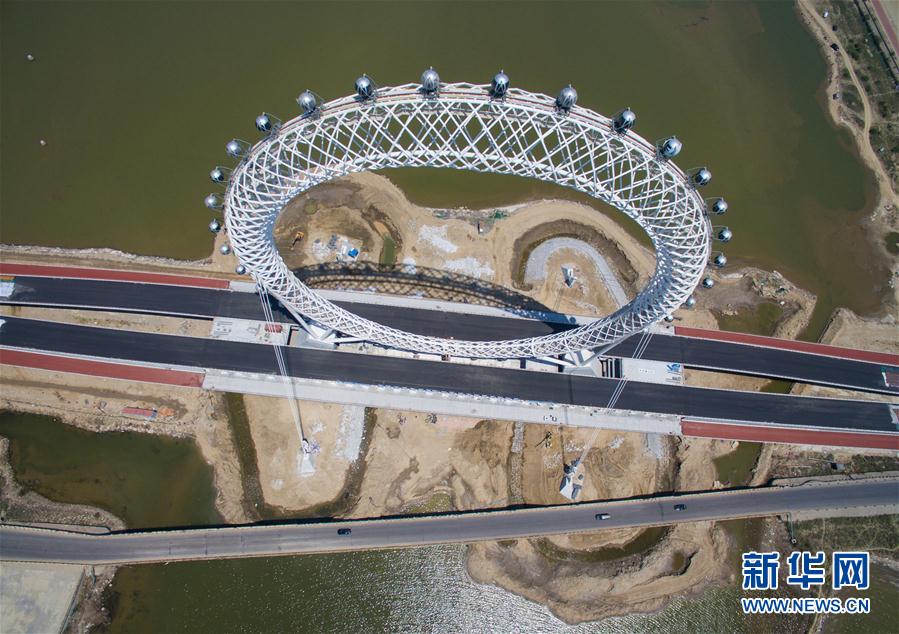 Ring-shaped bridge built in Zhengzhou, China