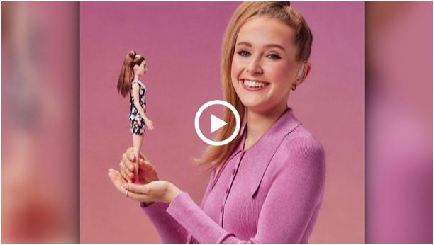 Barbie launches new doll with hearing aids 芭比推出首款戴助听器的娃娃