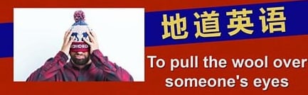 To pull the wool over someone\'s 给人眼前蒙一层羊毛 = 骗人