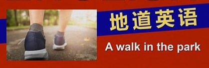 A walk in the park 轻而易举的事