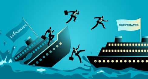 To jump ship 弃船先逃=跳槽