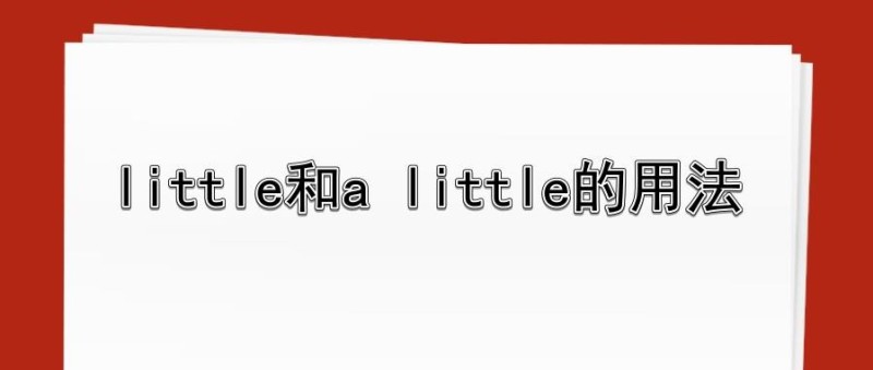 如何使用 little 和 a little？